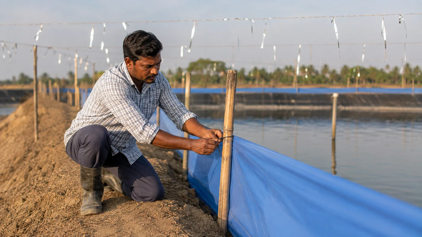 Pond Crab Fencing and Bird Netting Installation: Specifications, Cost & Biosecurity ROI