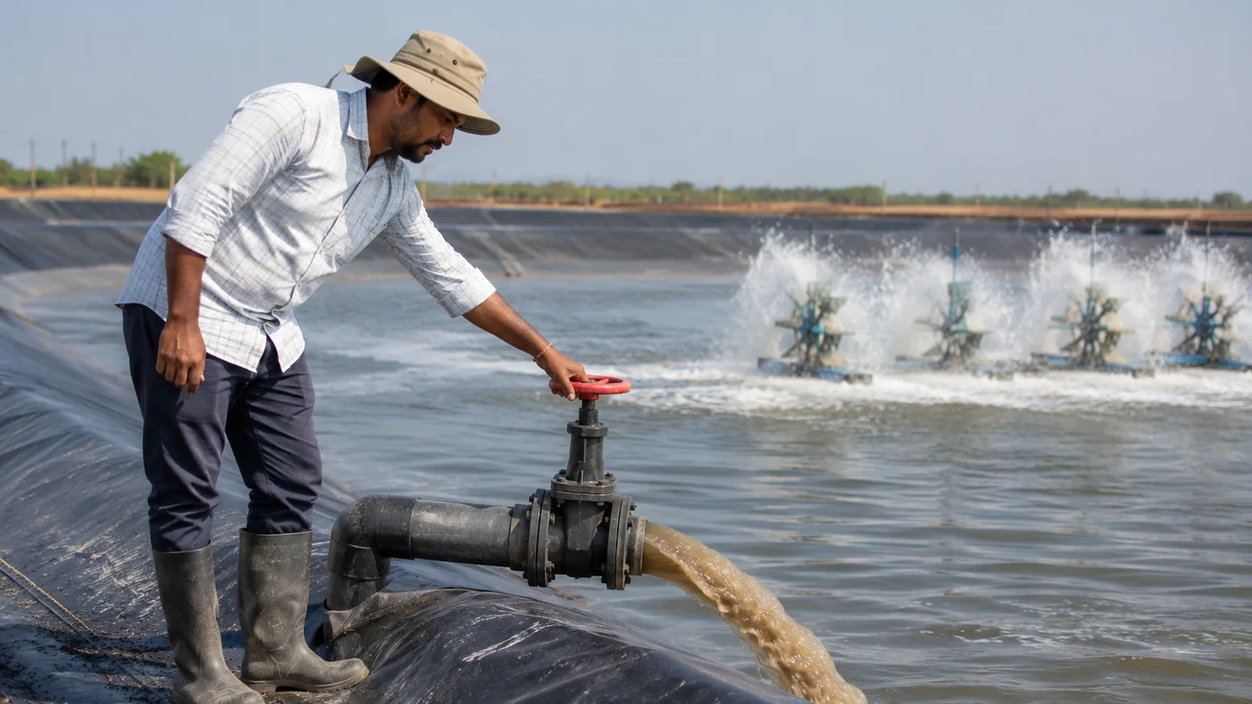 HDPE Lined Pond Management for Shrimp: Biofilm Control, Siphon Timing & Liner Care