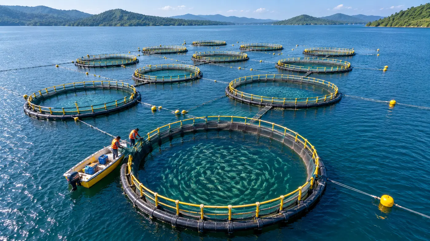 High-Density Tilapia Cage Culture in Dams and Reservoirs: Grid Layout and Anchor Sizing