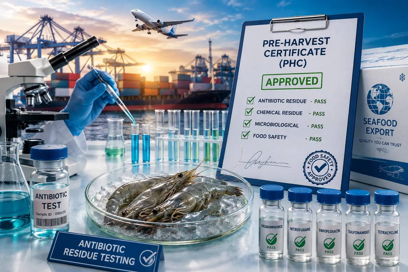 Seafood Export Rejections & Antibiotic Testing: Clearing Pre-Harvest Certificate (PHC) Without Fails