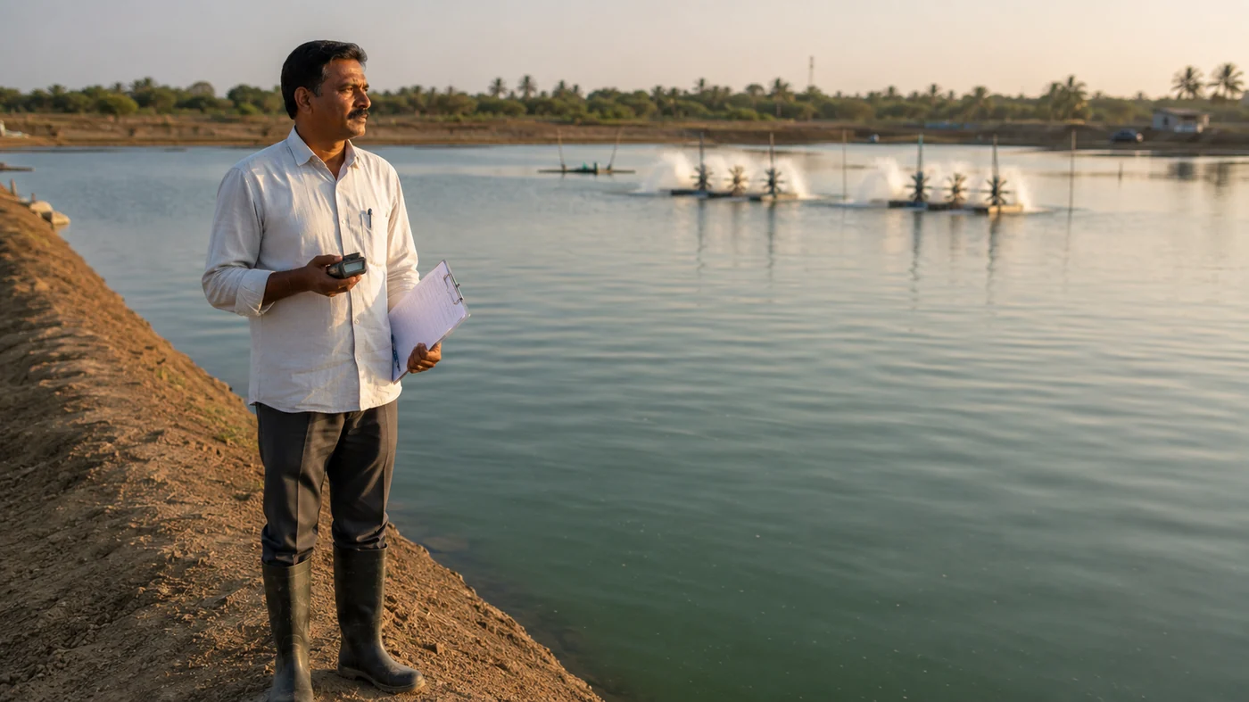 Reservoir Management for Shrimp Farms: Multi-Stage Aging, Chlorination & Probiotic Priming